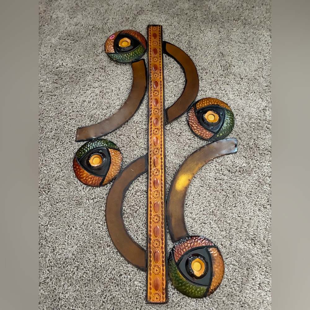 Abstract Brown and Orange Wall Decor